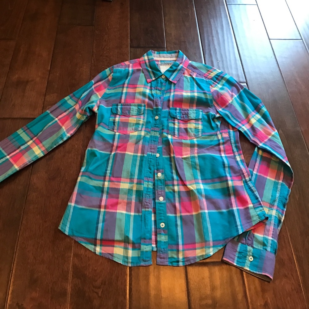 Bright blue flannel