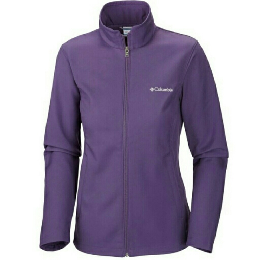 Purple COLUMBIA Soft Shell zip up Jacket/Coat