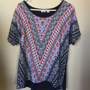 Cato Bright Geometric Print Top