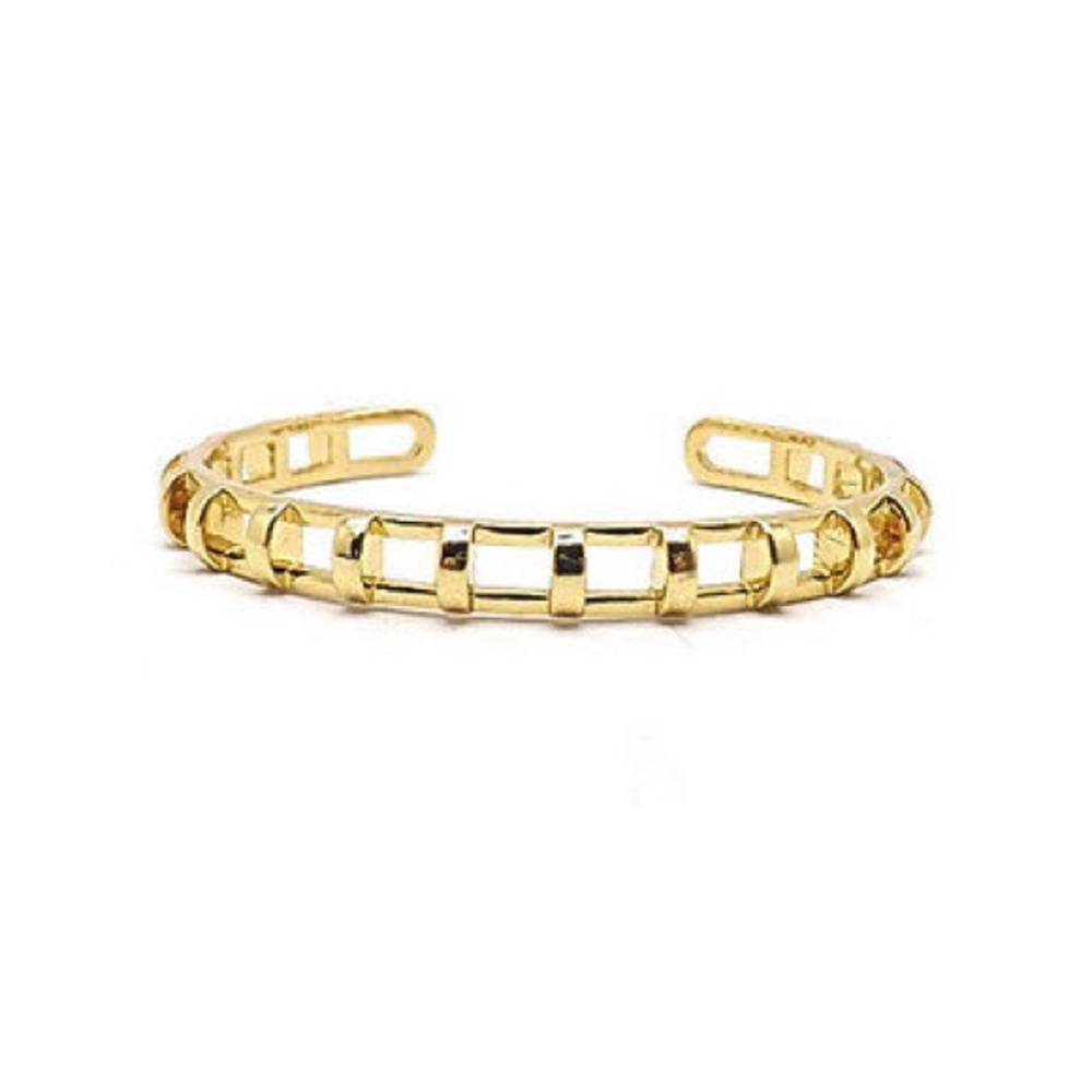 Stella and Dot gold cage cuff