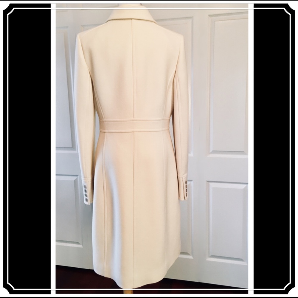 ✖️SOLD J. CREW Lady Day Coat Italian Wool Vanilla - Picture 7 of 8