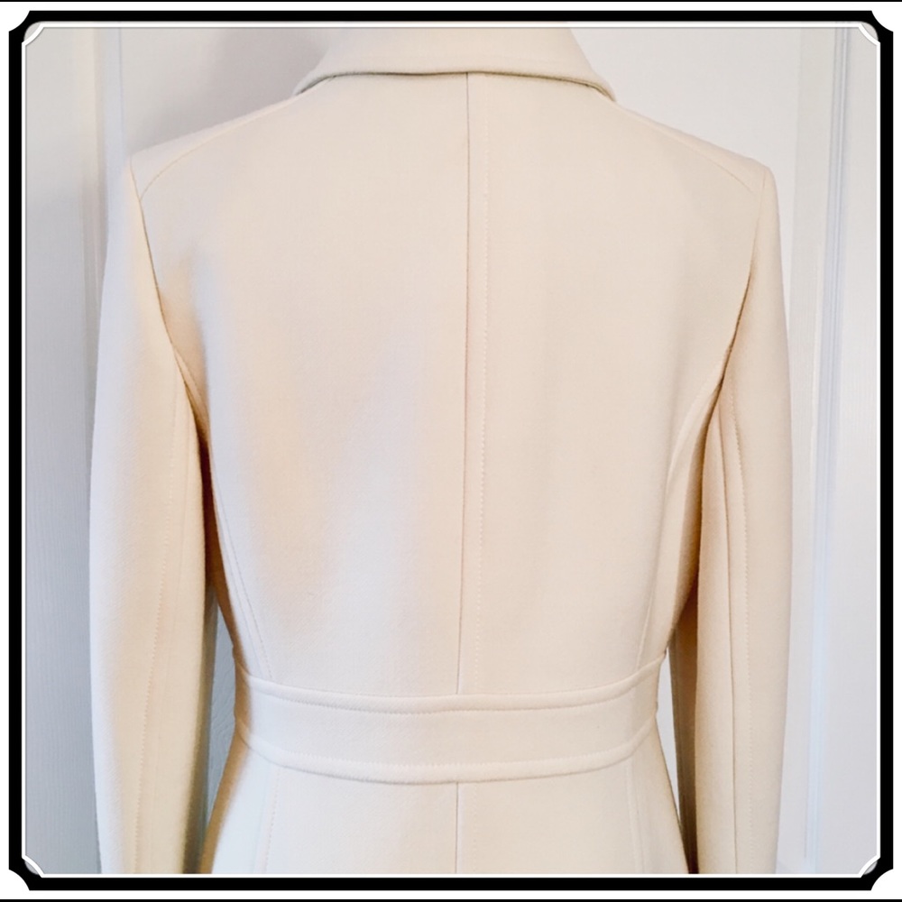 ✖️SOLD J. CREW Lady Day Coat Italian Wool Vanilla - Picture 4 of 8