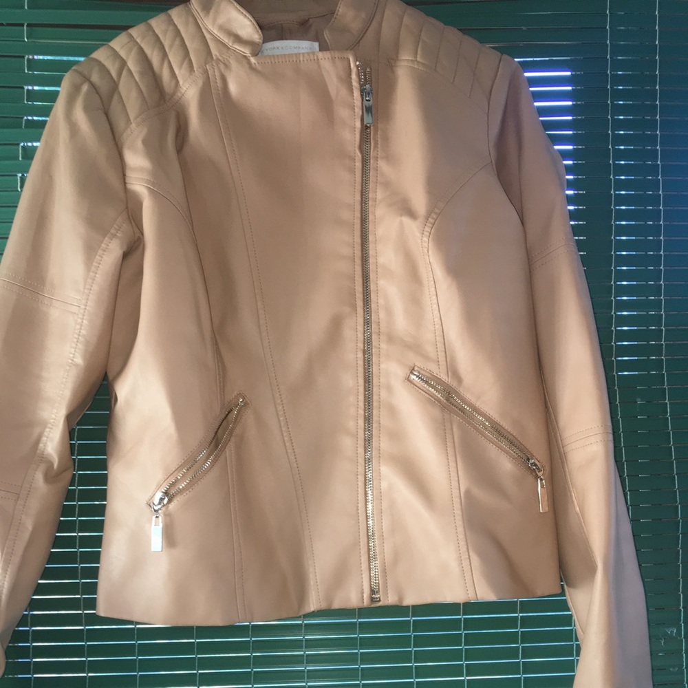 NY&Company light mocha, (tan) Moto jacket on sale