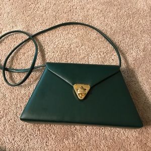 Small green vintage purse