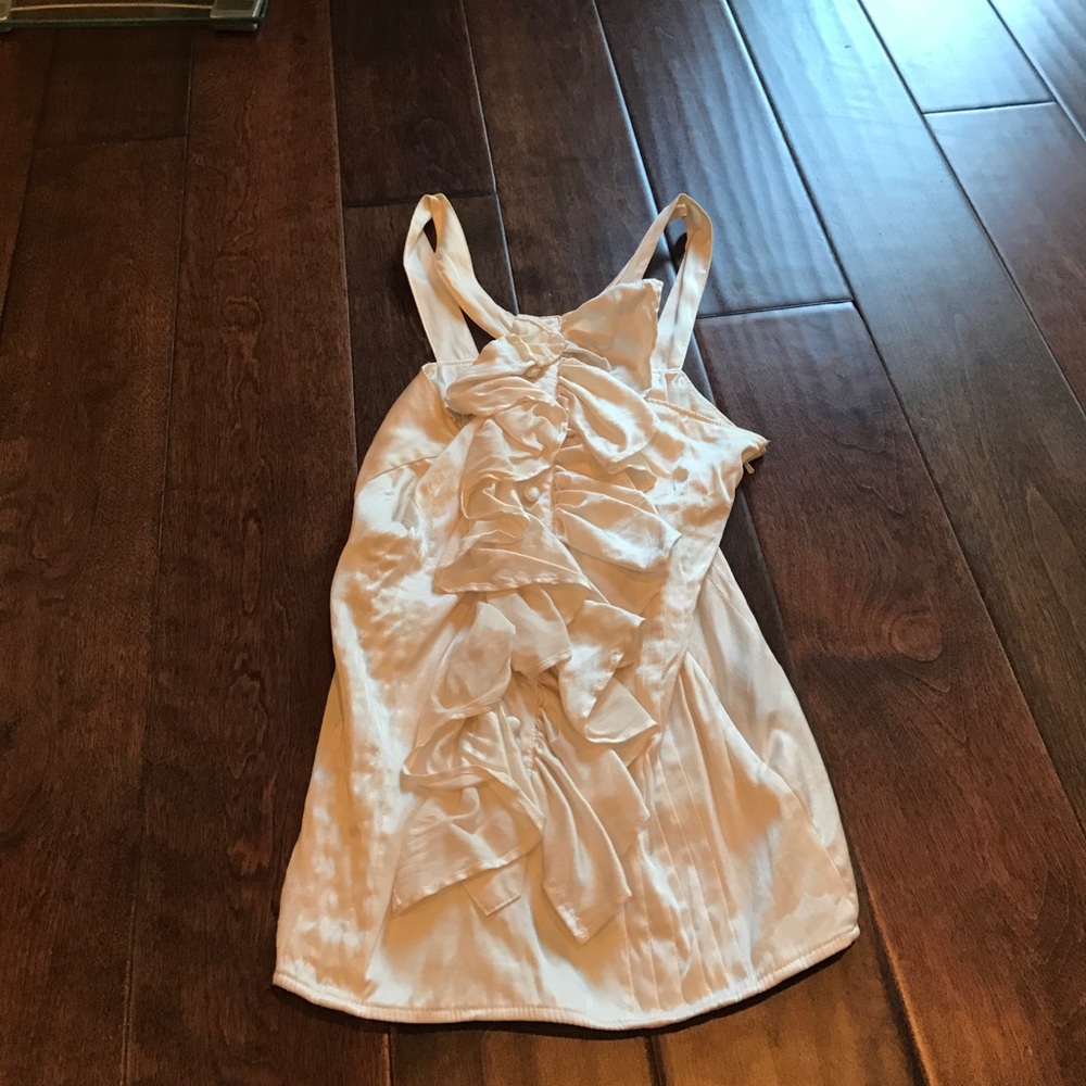 Silk white tuxedo shirt