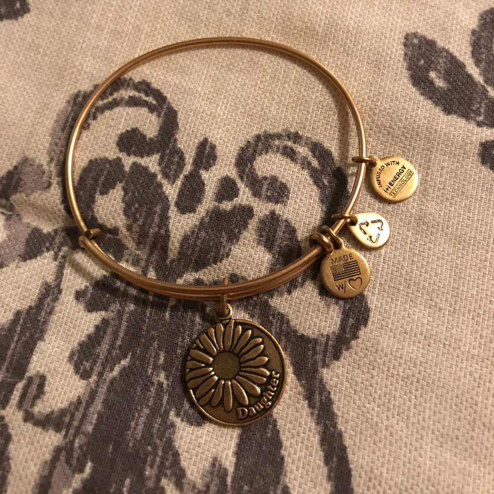 Alex and Ani ‘Daughter’ charm bangle- gold finish