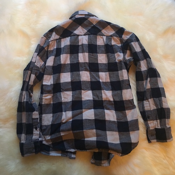 XS Soft Blue/White Plaid Flannel - Picture 2 of 4