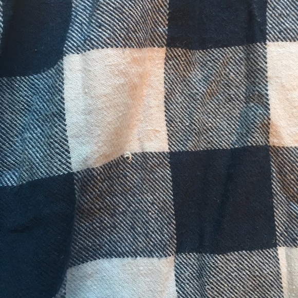 XS Soft Blue/White Plaid Flannel - Picture 3 of 4