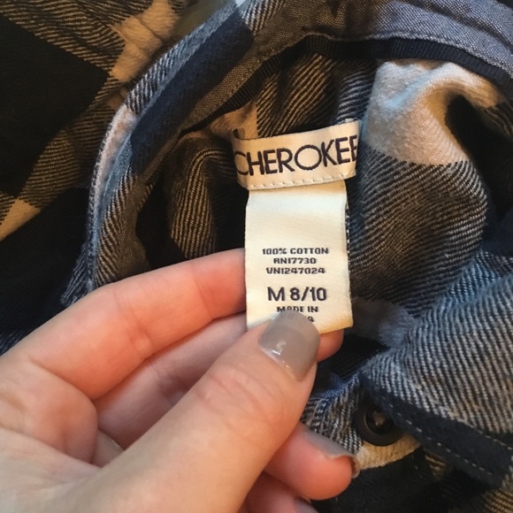 XS Soft Blue/White Plaid Flannel - Picture 4 of 4