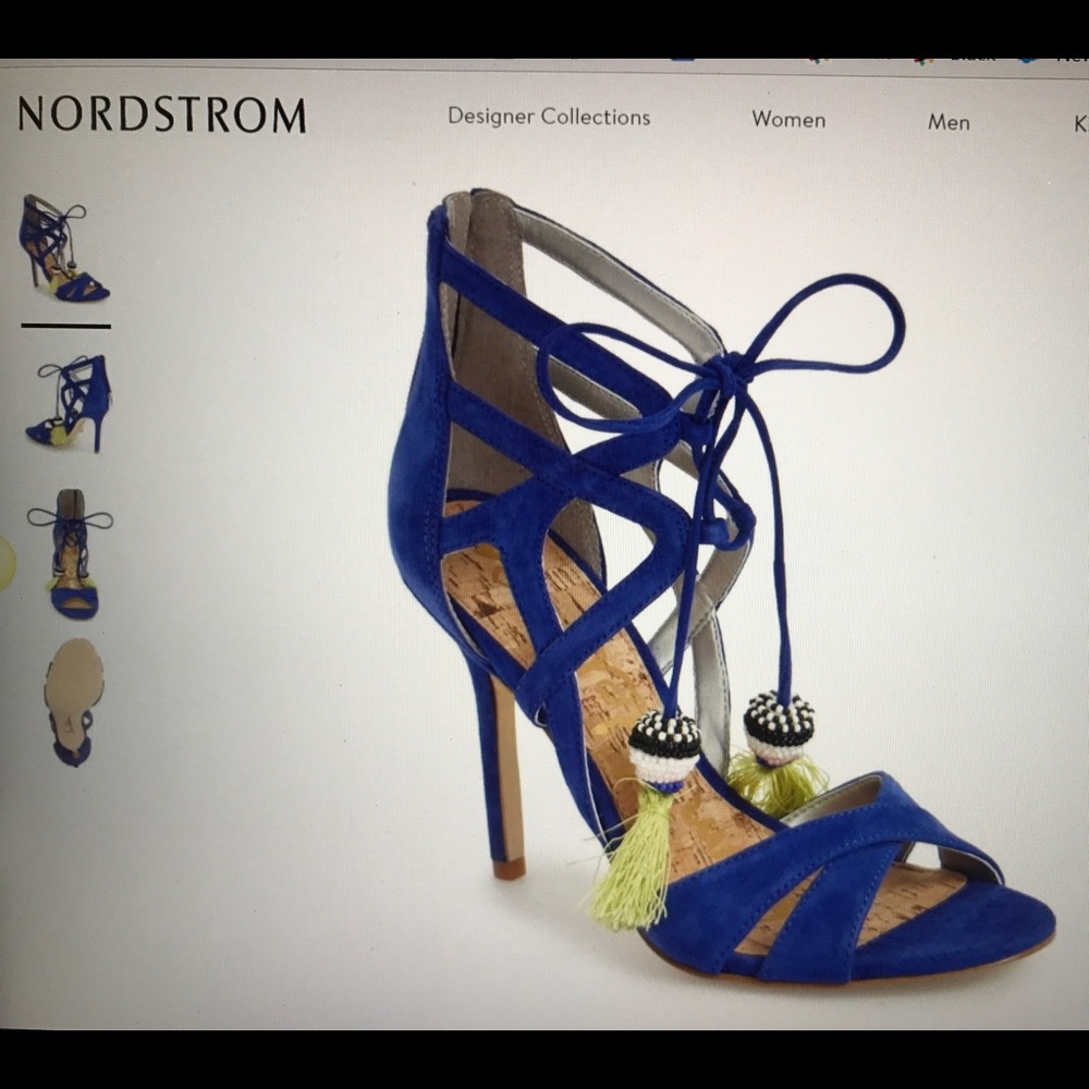 Sam Edelman "Azela" Blue Suede Pumps NWOT 8.5