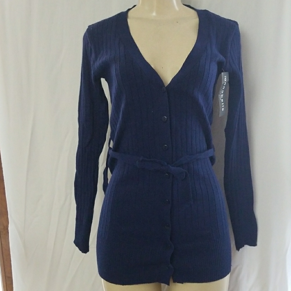 NEW navy cardigan long button up