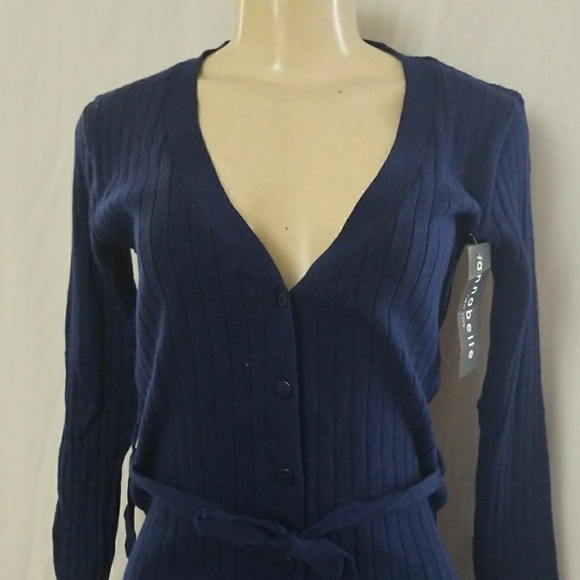 NEW navy cardigan long button up - Picture 2 of 2