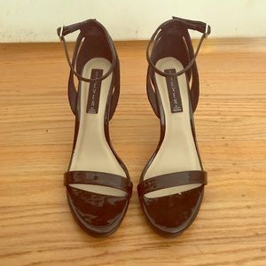 Black shiny heels