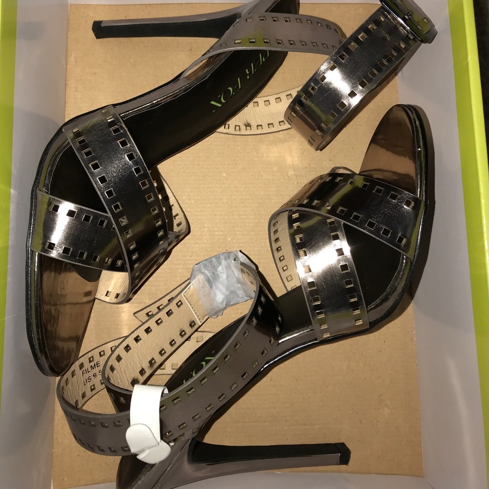 Paper Fox Filme Gunmetal Heels Size 9.5