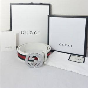 White Gucci belt White Gucci belt