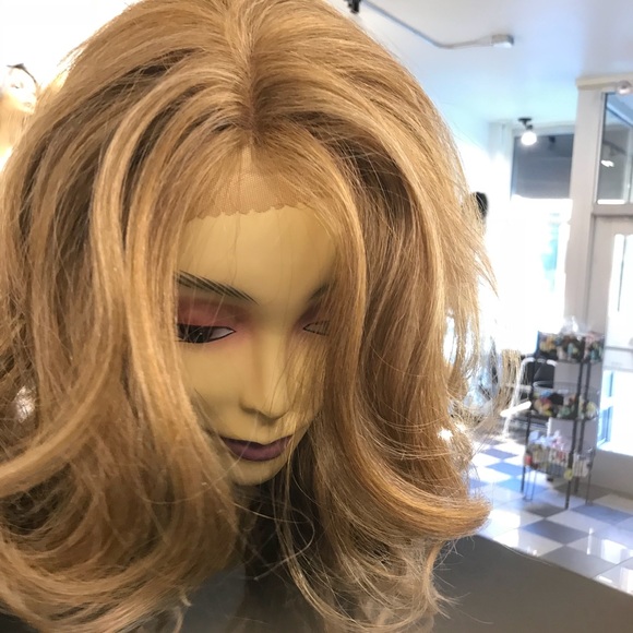 Blonde Mix Wig Lacefront Swisslace Long Loose Curl main image 7