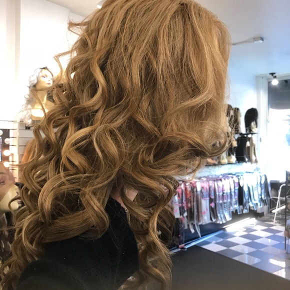 Blonde Mix Wig Lacefront Swisslace Long Loose Curl
