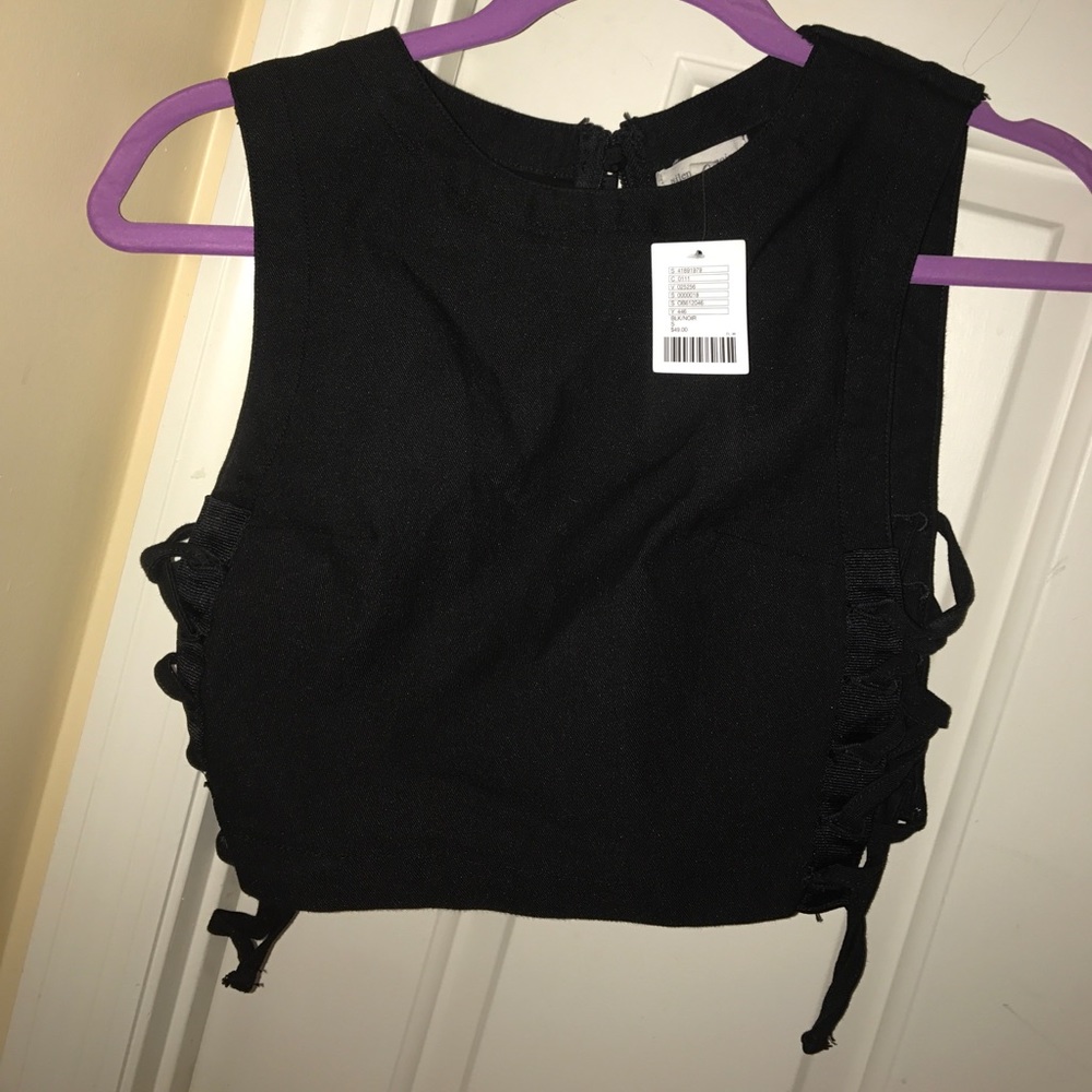 NWT Urban Outfitters Black Laced Tank