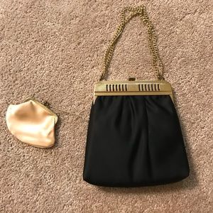 Small vintage black purse
