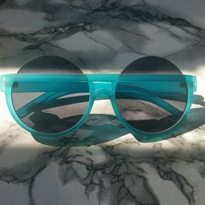 Unique Oversized Turquoise Sunglasses