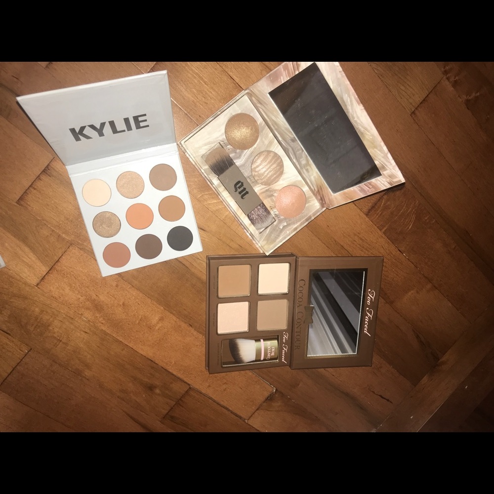 Three makeup pallets