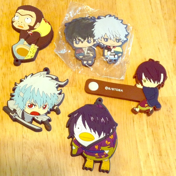 Gintama 銀魂 Charms: Takasugi Shinsuke (高杉晋助) Elizabeth, Sorachi Gorilla NEW - Picture 1 of 3
