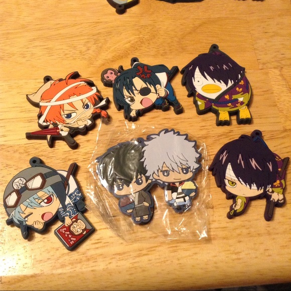 Gintama 銀魂 Charms: Takasugi Shinsuke (高杉晋助) Elizabeth, Sorachi Gorilla NEW - Picture 2 of 3