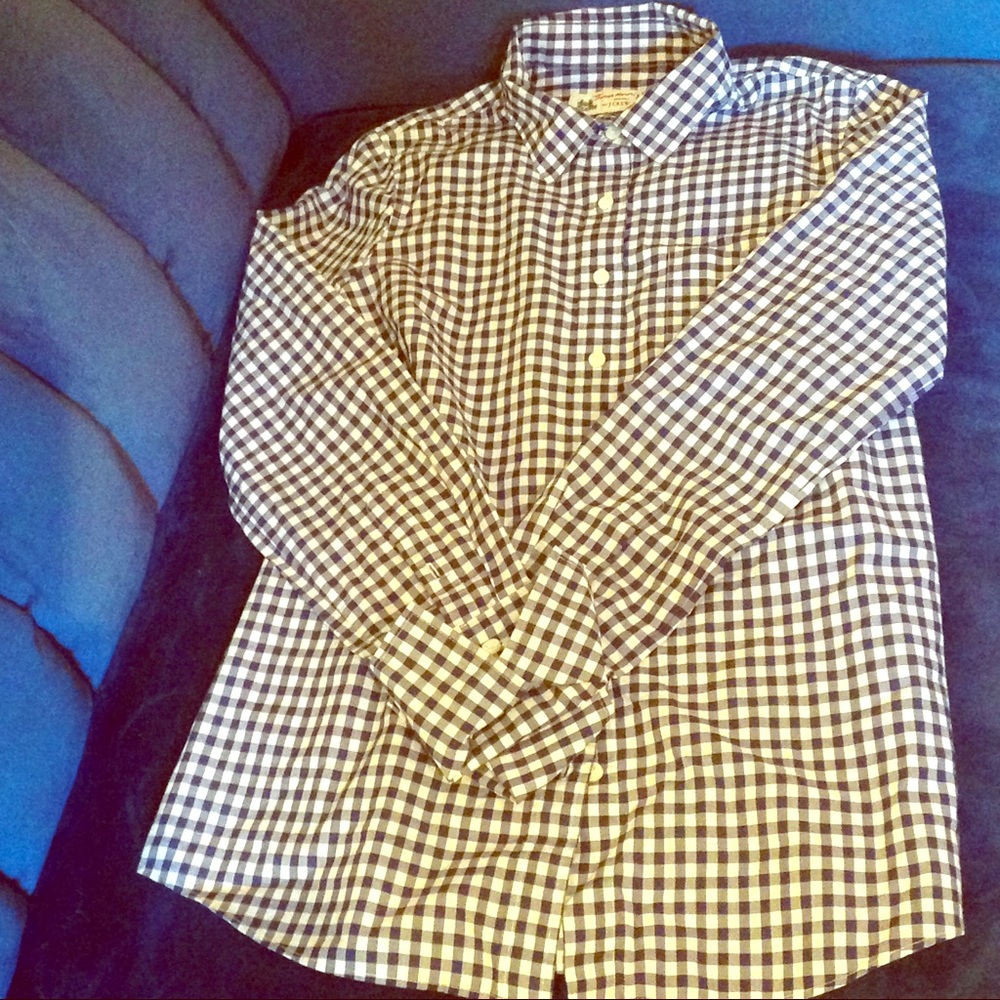 J. Crew gingham button down