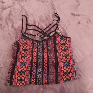 Forever 21 criss cross back crop top