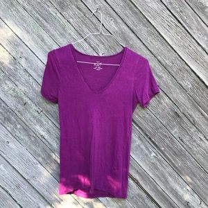 J. Crew Purple Artist Tee