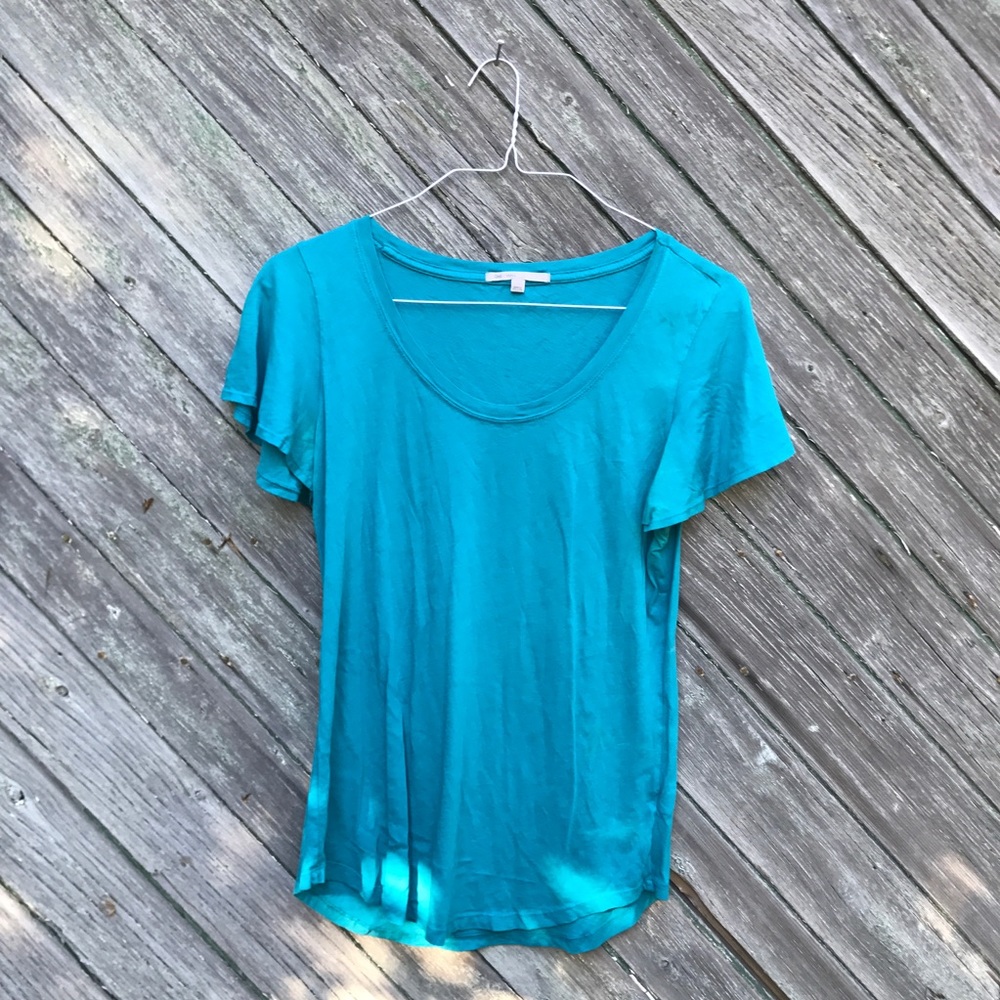 GAP Teal Scoop Neck Tee