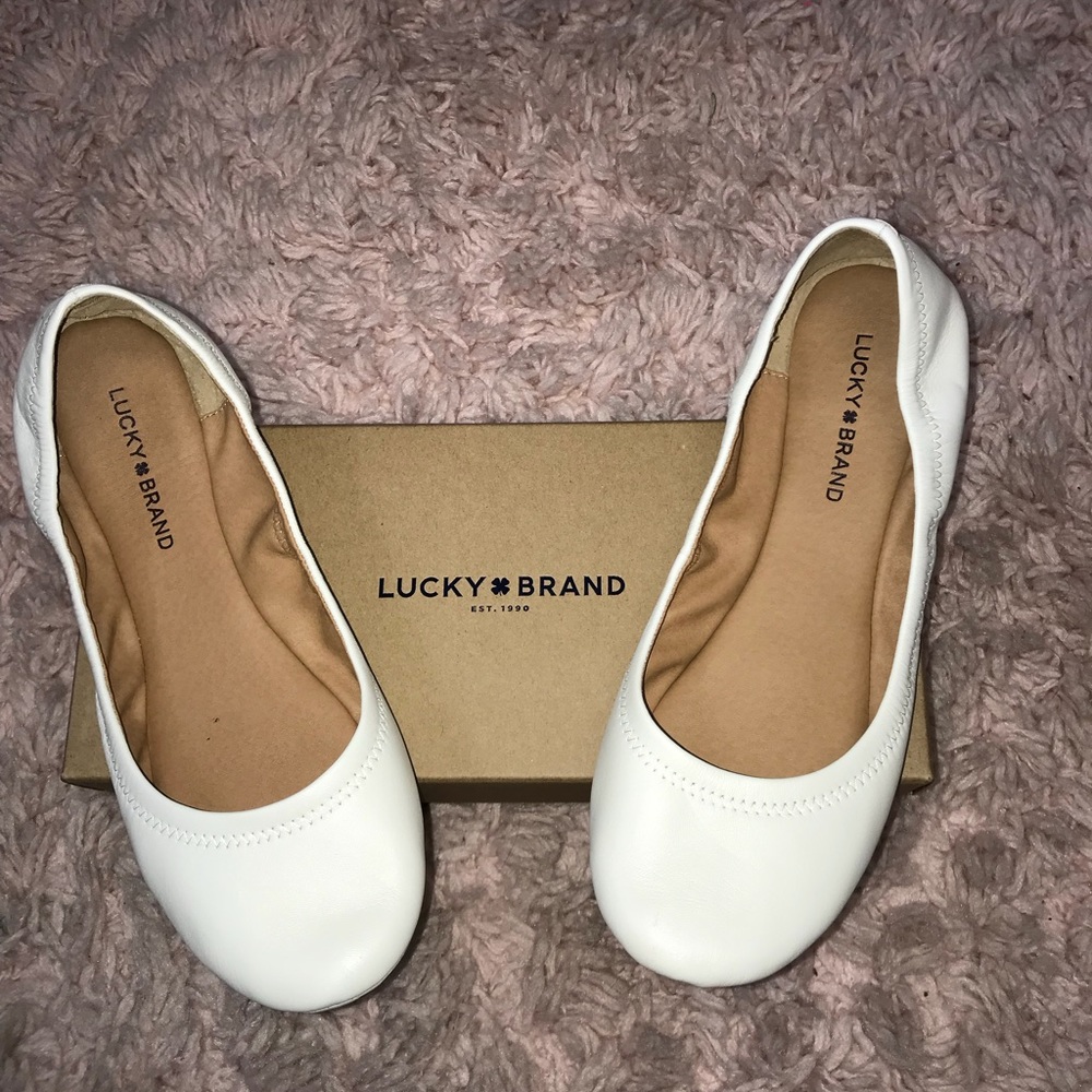 White Lucky Brand Flats