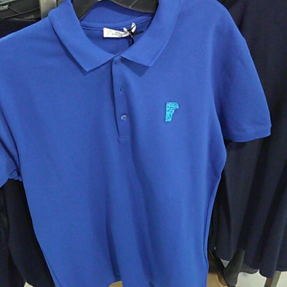 Versace royal blue polo