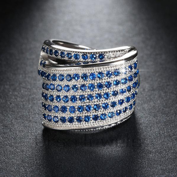 3 Layers Platinum Plating Austrian Cubic Zirconia - Picture 1 of 5