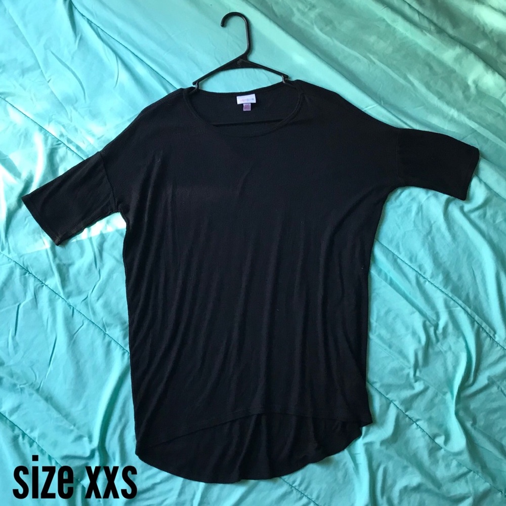 LulaRoe Black Micro-Ribbed Irma