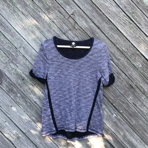 Jones New York Navy Striped Top