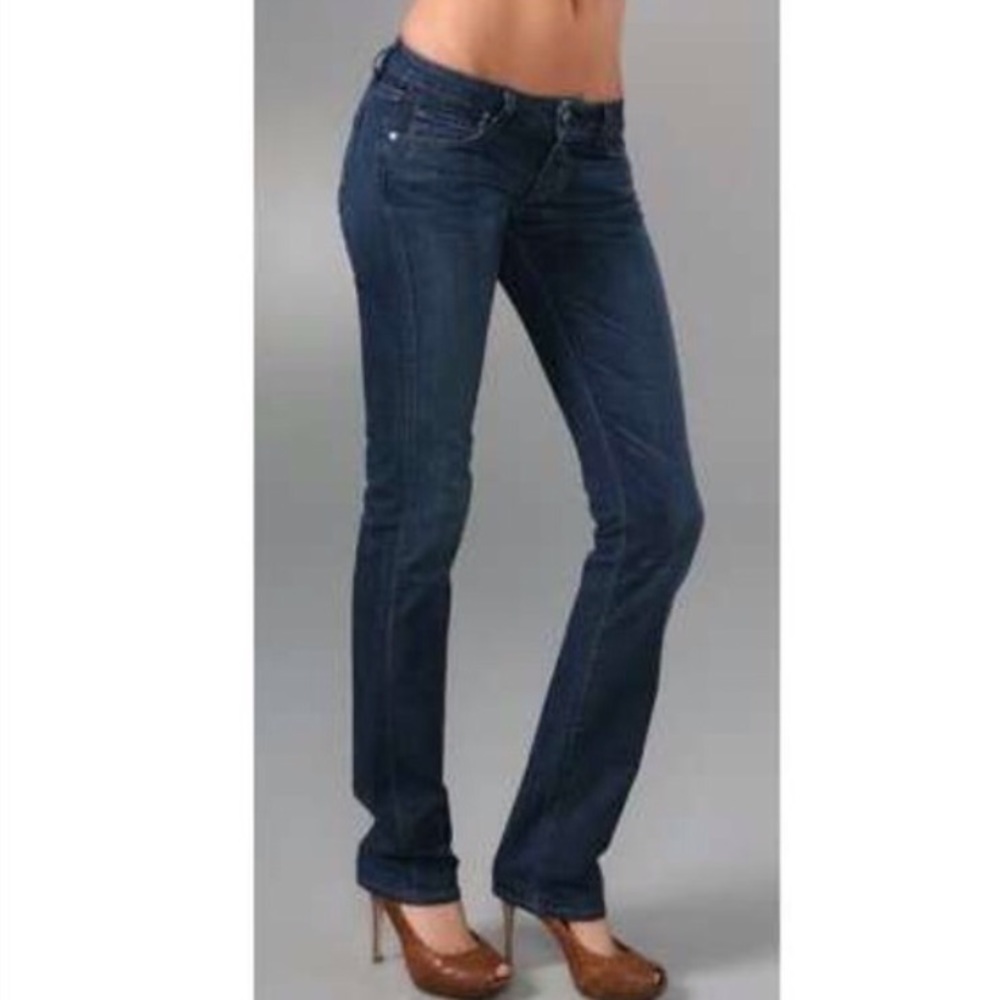 PAIGE Blue Heights Straight Leg Jeans