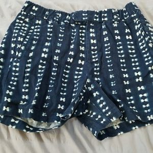 Jcrew 8 blue and white cotton shorts