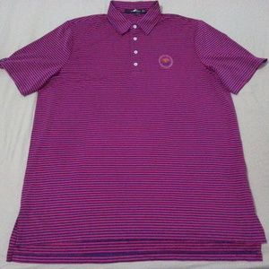 Mens Polo Ralph Lauren Shirt XL Purple Stripes Ath