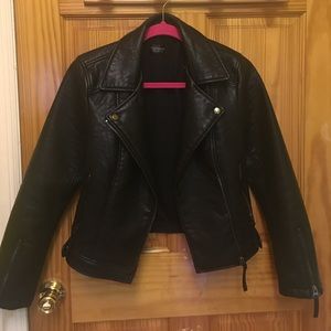 Black leather jacket