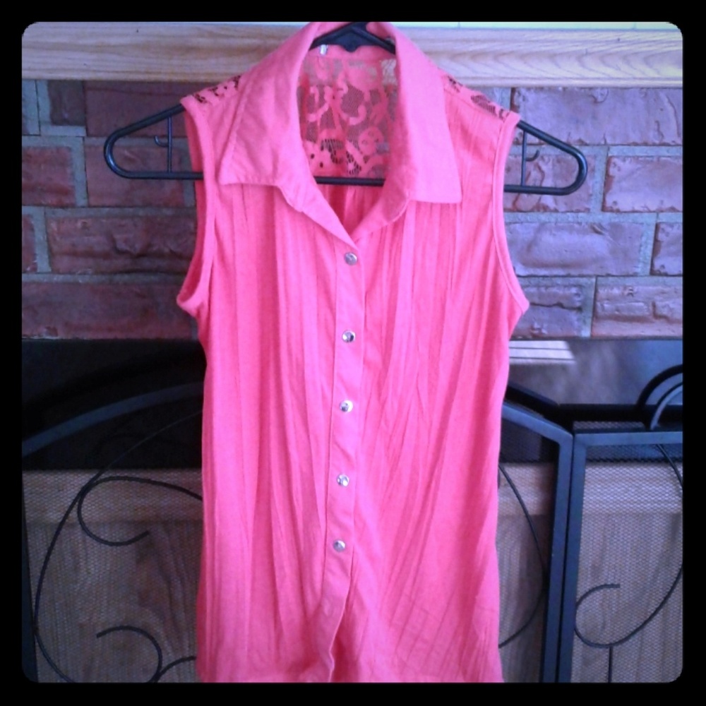 Lace back tank