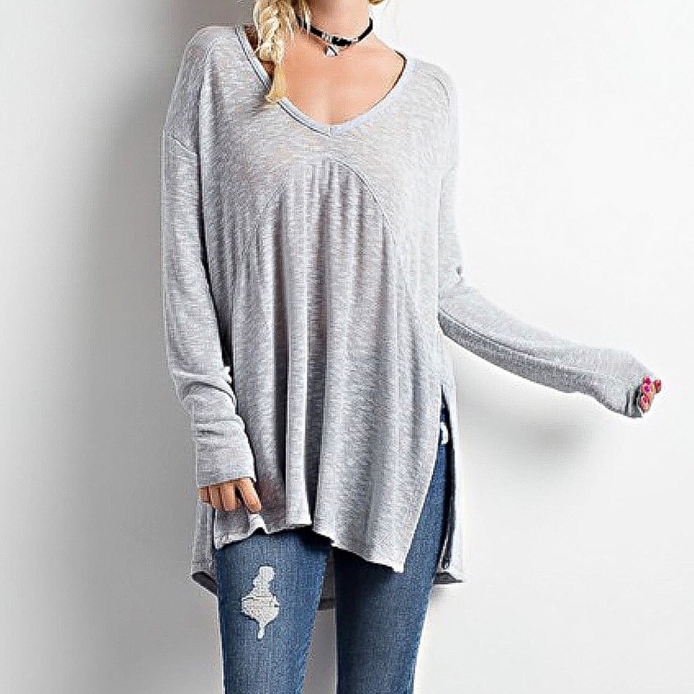 NEW WITH TAGS! Longing for Grey Top