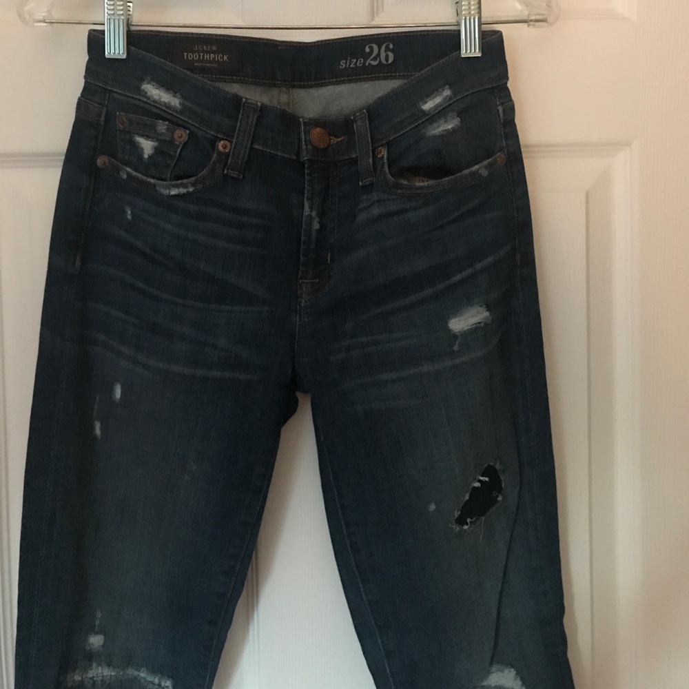 Jcrew Distressed Toothpick Jean Size 26