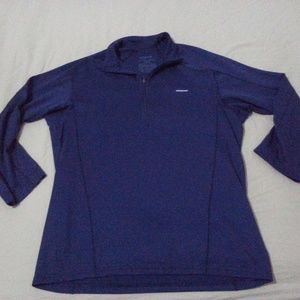 Mens Patagonia Half Zip Shirt M Medium Navy Blue A