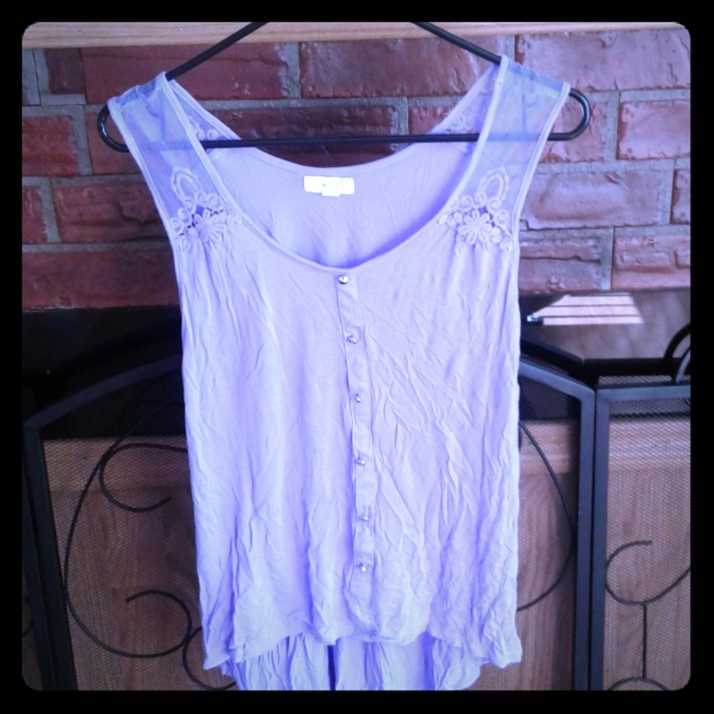 Lace shoulder tank
