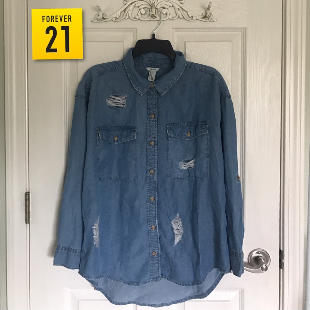 ✨ F21 Jean Shirt