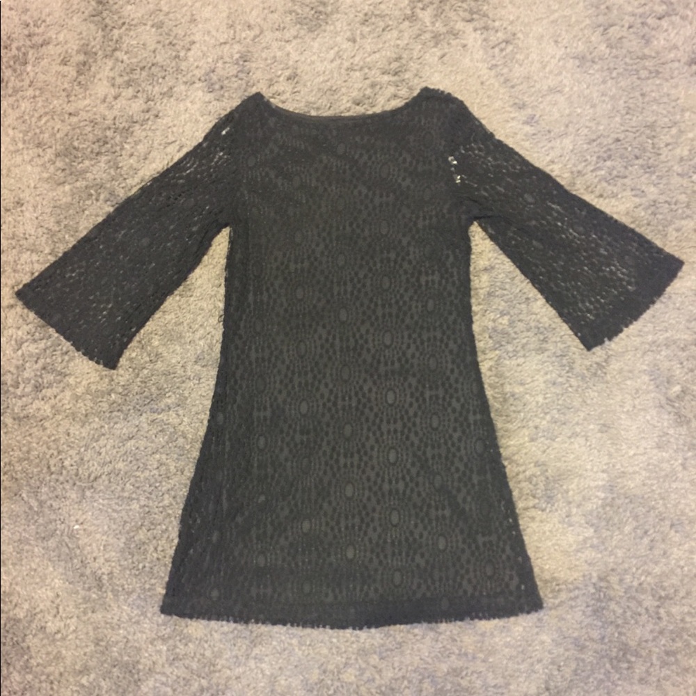 Black Crochet Dress
