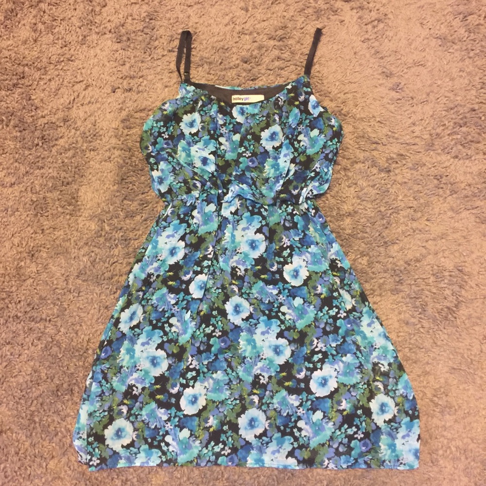 Blue Floral Dress.
