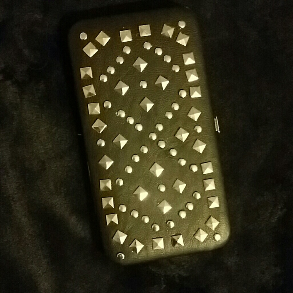 Studded leather like wallet