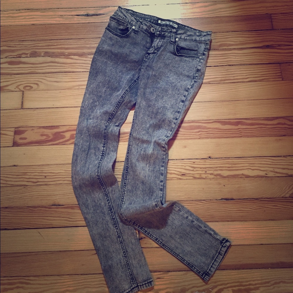 Acid Wash Grey Jeans